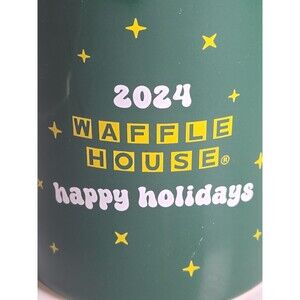 2024 Waffle House Happy Holidays Christmas Coffee Mug Green TuxTon Diner Cup